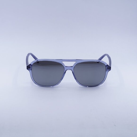 Dior INDIOR N1I 80A4 Sunglasses Transparent Blue Square Frame, Mirror Lenses - Picture 5 of 9